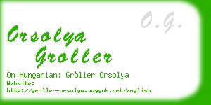 orsolya groller business card